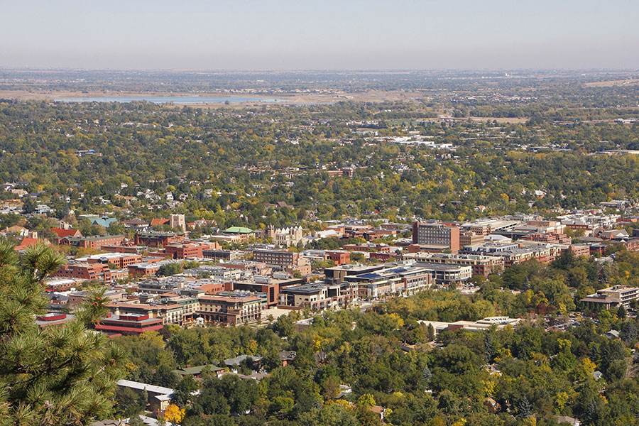 aerial of Boulder