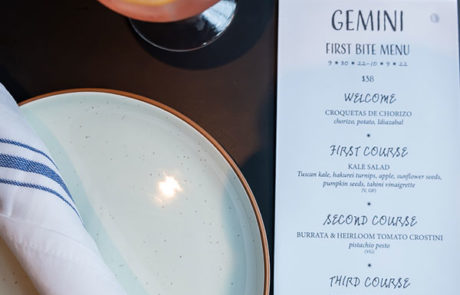 Gemini First Bite menu